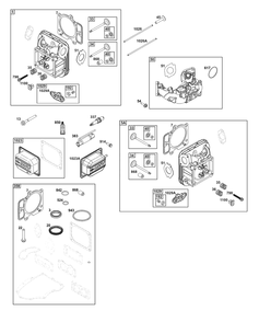 Cylinder Head Group Diagram and Parts List for 49X977-0015-J1  Briggs and Stratton Engine